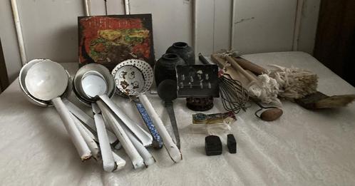 Brocante keukenhulpjes - stempels - blikje - soeplepels, Antiek en Kunst, Curiosa en Brocante, Ophalen of Verzenden