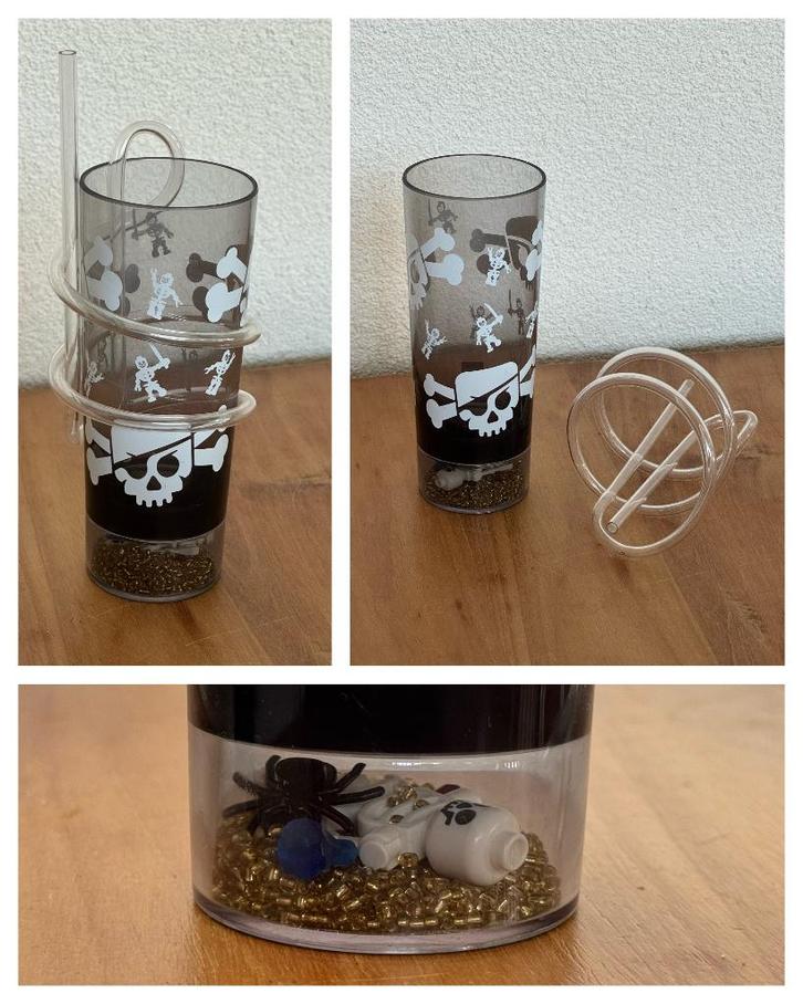 Originele LEGO Piratenbeker met gekruld rietje - ZELDZAAM!, Kinderen en Baby's, Speelgoed | Duplo en Lego, Zo goed als nieuw, Lego