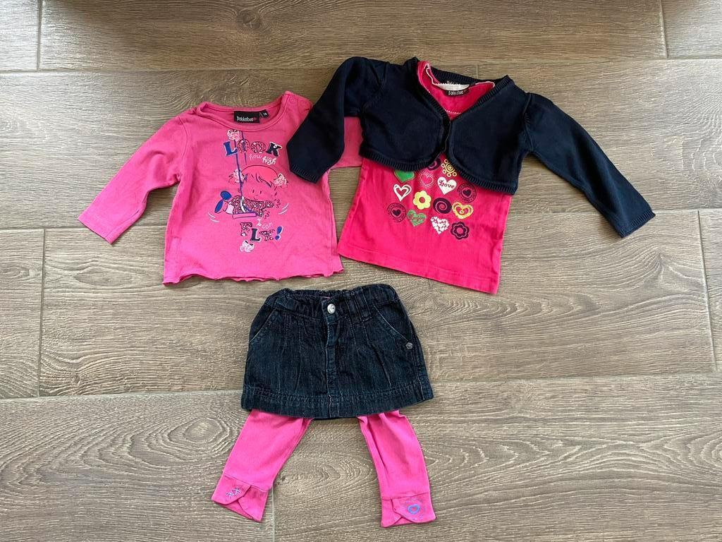 Bolero jeans rok longsleeve t-shirt legging 74, Kinderen en Baby's, Babykleding | Maat 74, Ophalen of Verzenden, Gebruikt, Meisje