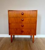 Vintage ladekastje | Svensk Møbelindustri, Huis en Inrichting, Kasten | Ladekasten, Gebruikt, 50 tot 100 cm, 3 of 4 laden, Vintage, retro, jaren '50, jaren '60, design, Scandinavisch