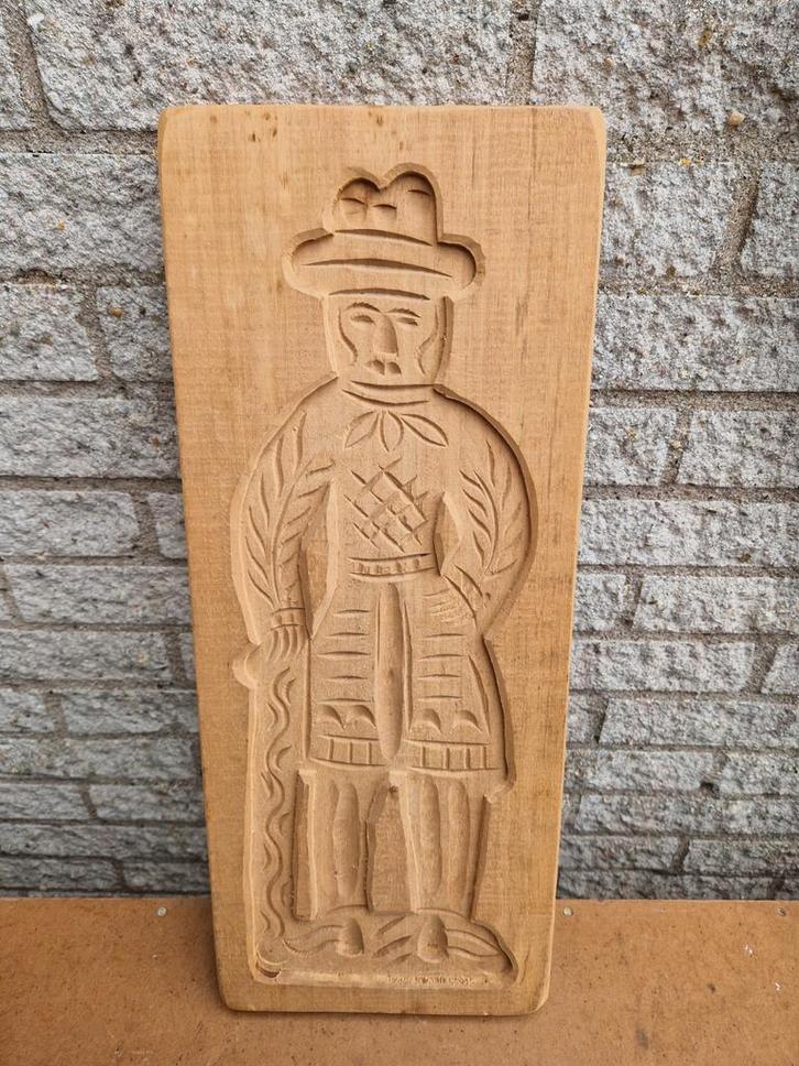 Antieke Speculaasplank - Man met Hoed, Antiek en Kunst, Antiek | Overige Antiek, Ophalen of Verzenden