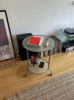 Vintage Ikea Heimdal - Design Niels Gammelgaard, Huis en Inrichting, Tafels | Bijzettafels, Gebruikt, Rond, 55 tot 75 cm, Glas