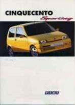 Fiat Cinquecento of Panda brochure/autofolder '94- '07, Citroën, Ophalen of Verzenden, Zo goed als nieuw