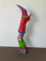 Kleurrijk Been Beeld - Uniek kunstobject Gesigneerd 'WW’, Antiek en Kunst, Kunst | Beelden en Houtsnijwerken, Ophalen