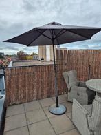 Parasol met zware voet, grijs. Parasol doorsnee 300 cm, Ophalen, Gebruikt, Stokparasol