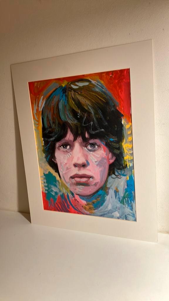 Mick jagger olieverfschilderij peter klashorst, Antiek en Kunst, Kunst | Schilderijen | Modern, Ophalen of Verzenden
