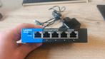 Linksys LGS105 gigabit switch, Computers en Software, Netwerk switches, Ophalen of Verzenden, Zo goed als nieuw