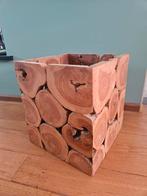 Bloempot/plantenbak/bijzettafel hout, Ophalen, Gebruikt, Minder dan 60 cm, Vierkant