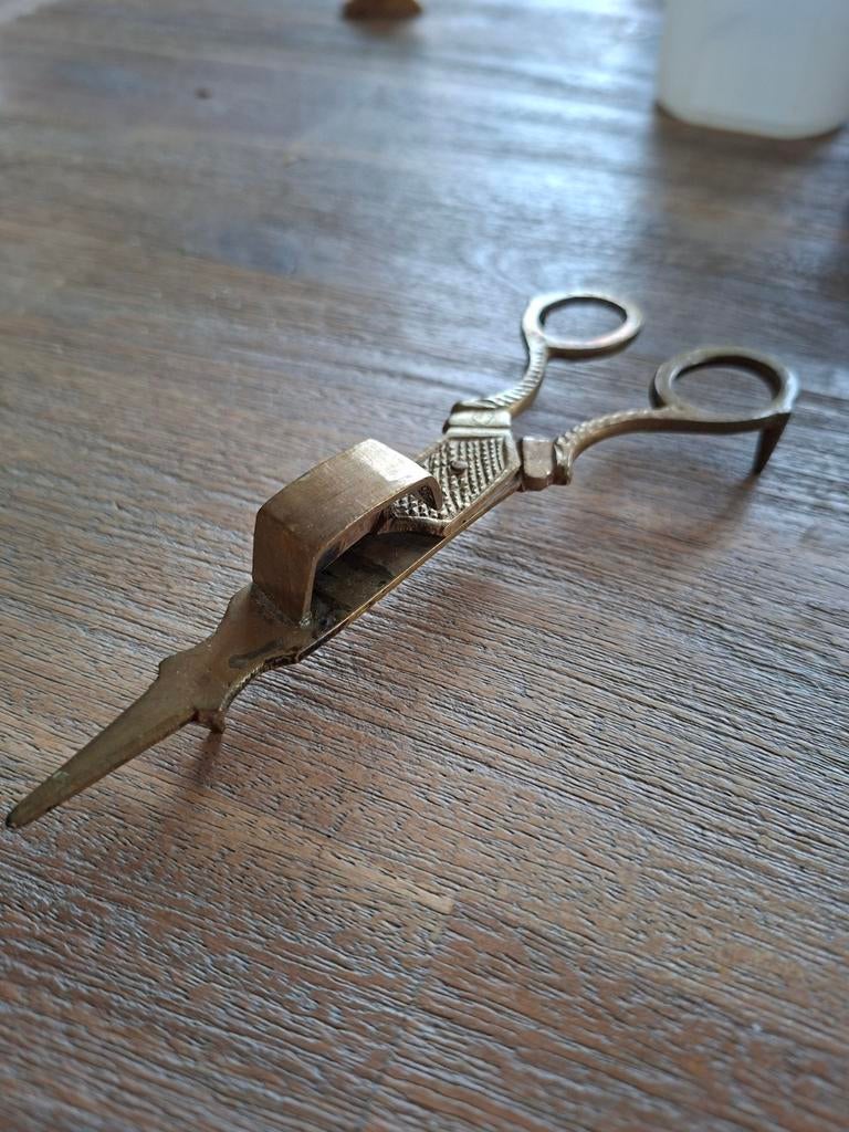 Antieke Kaarsendover Schaar, Ophalen of Verzenden, Koper of Brons