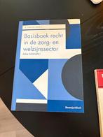 Basisboek Recht Zorg- en Welzijn 2020-2021, Boeken, Studieboeken en Cursussen, Boomjuridisch, Zo goed als nieuw, Gamma, HBO