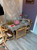 Bistro set rotan vintage, Ophalen, Gebruikt, Stoel(en)