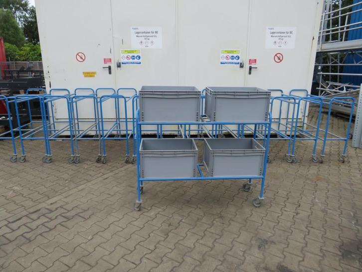 magazijnkar bakkenkar transportkar euronorm kratten, Doe-het-zelf en Verbouw, Transportwagens, Gebruikt, Transportkar, Ophalen