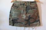 Camouflage denim skirt (TOPSHOP), Kleding | Dames, Topshop, Ophalen of Verzenden, Maat 34 (XS) of kleiner, Gedragen