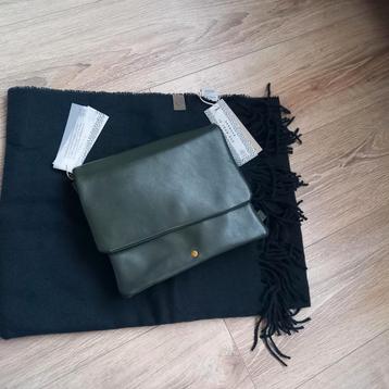 Donkergroene ZUSS tas en sjaal nieuw beschikbaar voor biedingen