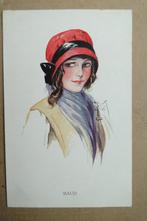 Maud (Dame met rode muts) - Illustratie Court Barber (1910), Gelopen, Overige thema's, Ophalen of Verzenden, Voor 1920