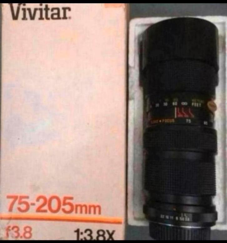 VIVITAR ZOOM TELE LENS 75mm - 205mm F 3.8, Audio, Tv en Foto, Fotografie | Lenzen en Objectieven, Zo goed als nieuw, Telelens
