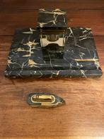Art Deco Bureau-set, Portoro Marmer, Inktstel & Aansteker, Ophalen of Verzenden