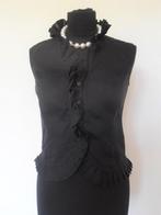 Scapa - prachtige zwarte linnen zomer blouse - 36, Scapa, Verzenden, Zwart, Zo goed als nieuw