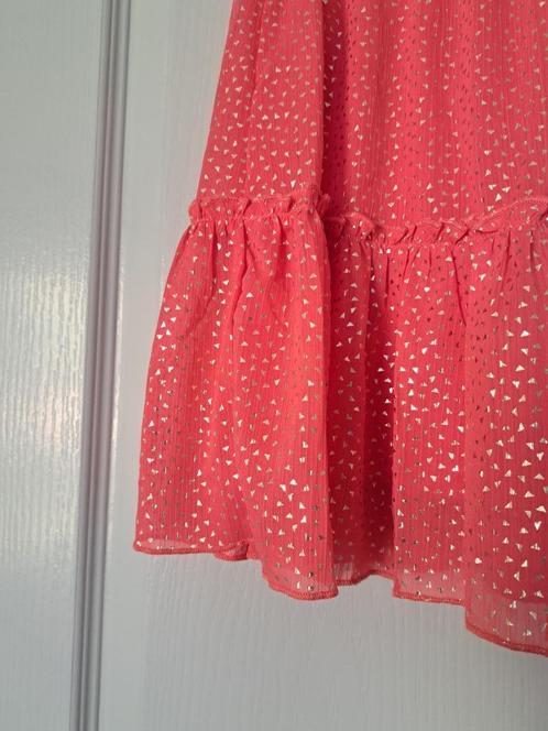 Flamant Rose koraal rokje met goud, maat M. Nieuwstaat!, Kleding | Dames, Rokken, Zo goed als nieuw, Maat 38/40 (M), Boven de knie