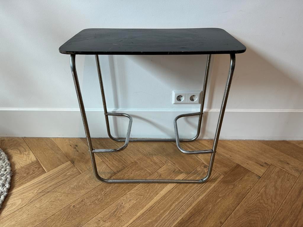 Vintage bijzet tafel - opknapper, Huis en Inrichting, Tafels | Bijzettafels, Ophalen, Gebruikt, Rechthoekig, Minder dan 55 cm