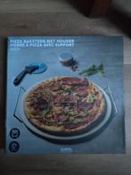 Pizza Baksteen met Houder - Eenmalig gebruikt, Ophalen of Verzenden, Zo goed als nieuw