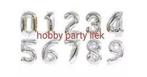 Diverse zilveren cijfer ballonnen 81cm nr C100...., Ophalen of Verzenden, Nieuw, Versiering, Verjaardag