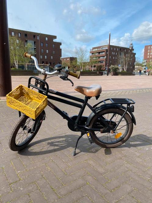 Popal Jongensfiets 16 Inch Zwart, Fietsen en Brommers, Fietsen | Jongens, Zo goed als nieuw, 16 inch, Ophalen