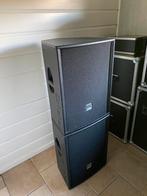 HK Audio 2x of 4x 15inch top speakers, versterker & kabels, Ophalen, Stereo, 120 watt of meer, Overige merken