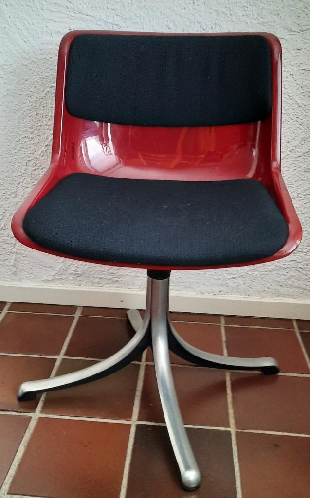 Vintage Italiaans design stoel MODUS, Tecno, Osvaldo Borsani, Huis en Inrichting, Stoelen, Gebruikt, Eén, Kunststof, Stof, Overige kleuren