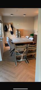 Robuuste Eettafel - Geleefd Hout - 1x2 meter, Ophalen, Gebruikt