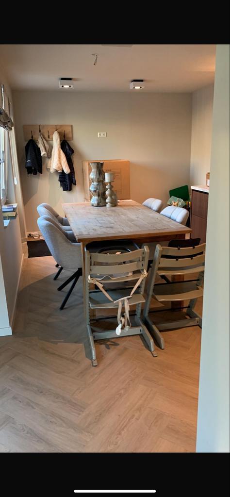 Robuuste Eettafel - Geleefd Hout - 1x2 meter, Huis en Inrichting, Tafels | Eettafels, Gebruikt, Ophalen