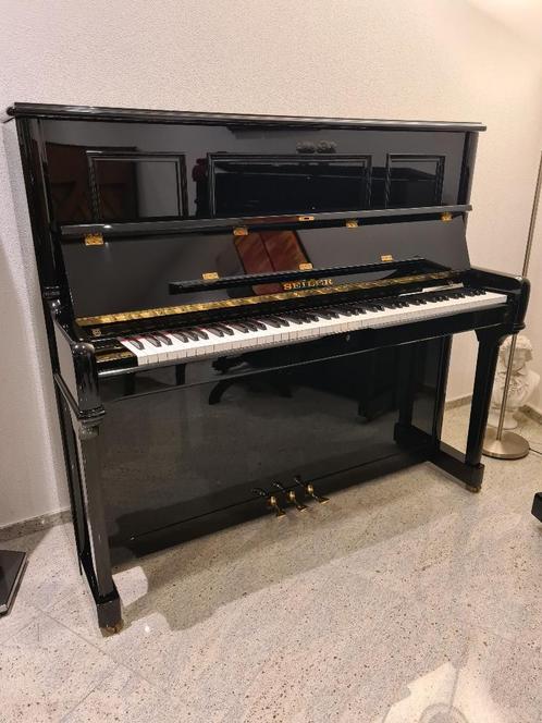 Seiler 131 SMR zwart hoogglans concertpiano occasion (2000), Muziek en Instrumenten, Piano's, Gebruikt, Piano, Zwart, Hoogglans