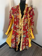 Rood /geel/goud print nieuwe carnavalsjas maat m/l, Maat 38/40 (M), Carnaval, Nieuw, Ophalen of Verzenden