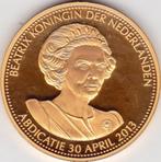 BEATRIX KONINGIN DER NEDERLANDEN ABDICATIE 30 APRIL 2013, Postzegels en Munten, Penningen en Medailles, Verzenden, Overige materialen