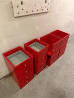 Kallax inzet rood, 4x lade 4x kast, Ophalen, Minder dan 50 cm, 1 of 2 laden, Zo goed als nieuw