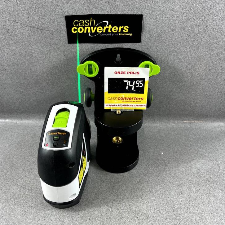 Laserliner | super cross laser | groen | houder | 395101, Doe-het-zelf en Verbouw, Meetapparatuur, Zo goed als nieuw, Ophalen of Verzenden