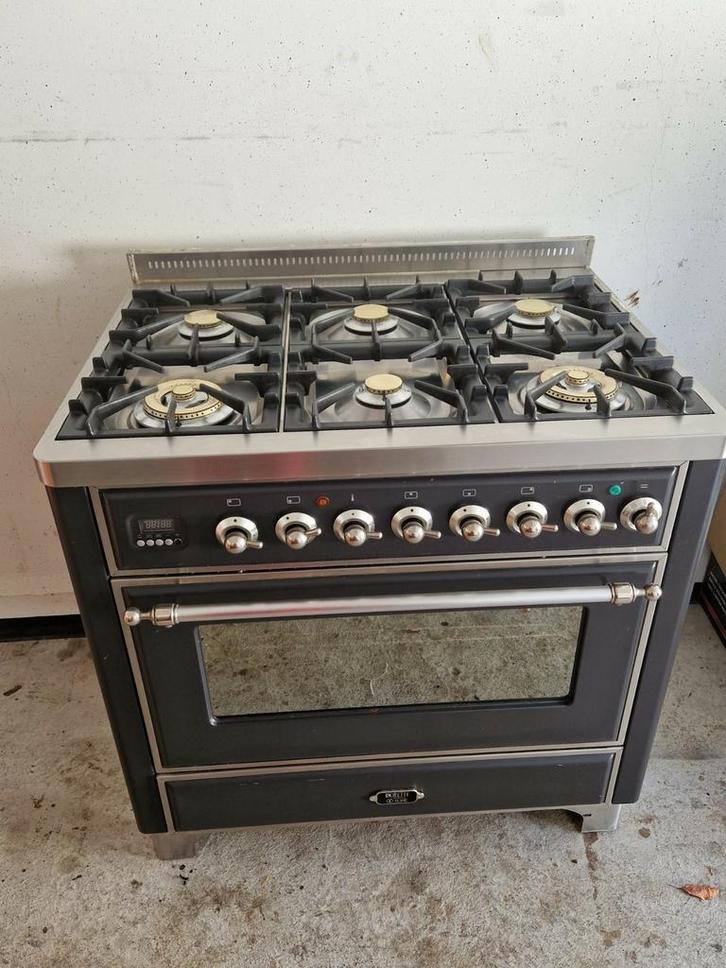 Boretti Majestic Gasfornuis, Witgoed en Apparatuur, Fornuizen, Zo goed als nieuw, Vrijstaand, Gas, 5 kookzones of meer, 90 tot 95 cm