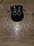 Sieraden set ketting choker strass met clip oorbellen, Sieraden, Tassen en Uiterlijk, Kettingen, Ophalen, Nieuw, Goud, Overige materialen