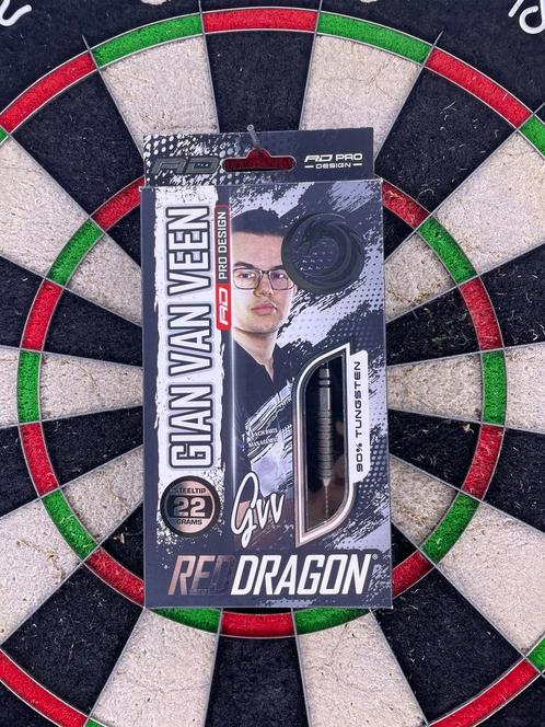GIAN VAN VEEN TOUR EDITION 22G van Red Dragon Darts!!, Sport en Fitness, Darts, Zo goed als nieuw, Pijlen, Ophalen