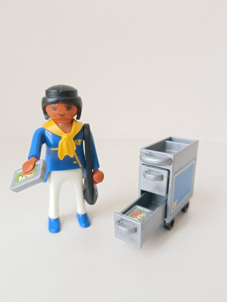 playmobil 4761 stewardess met trolley, Ophalen of Verzenden, Gebruikt, Los playmobil