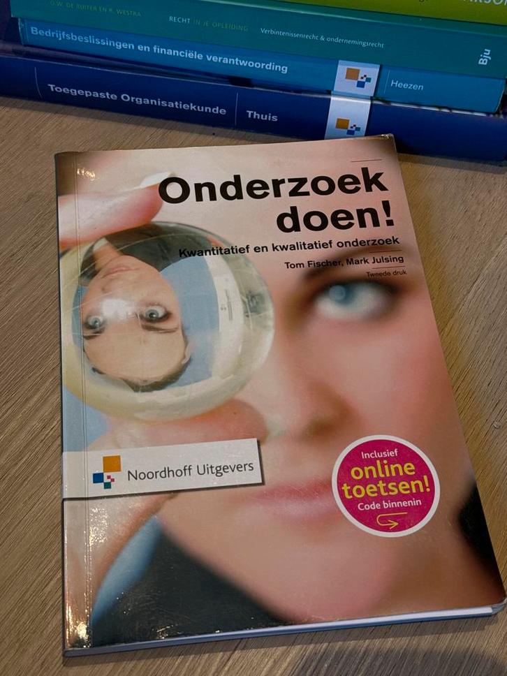 Onderzoek doen! - Kwantitatief en kwalitatief onderzoek, Boeken, Studieboeken en Cursussen, Zo goed als nieuw, HBO, Ophalen of Verzenden