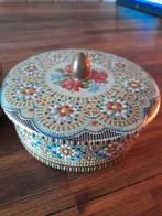 Vintage Beschilderde  kralen Koektrommel, Ophalen of Verzenden, Gebruikt