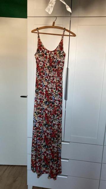 Lange rode gebloemde jurk maat 36 maxi jurk S / XS zomerjurk beschikbaar voor biedingen