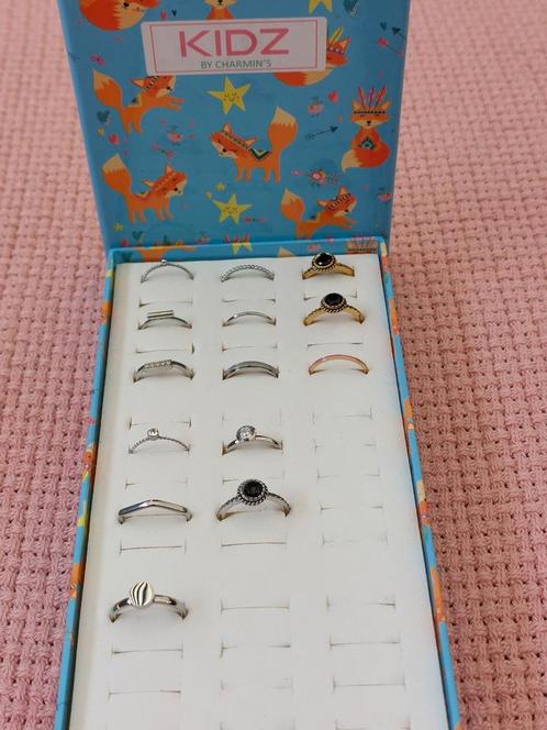 (Pink)Ringetjes van Kidz by Charmin's, maat 15., Sieraden, Tassen en Uiterlijk, Ringen, Nieuw, Dame, Kleiner dan 17, Zilver, Ophalen of Verzenden