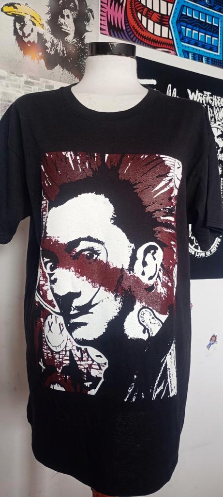 Salvador Dali - Frida Kahlo t-shirt, Kleding | Heren, T-shirts, Nieuw, Maat 52/54 (L), Zwart, Ophalen of Verzenden