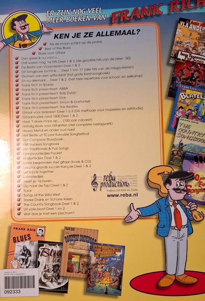 Bladmuziek Frank Rich De beste Vlaanderen GITAAR KEYBOARD, Ophalen of Verzenden, Artiest of Componist, Populair, Keyboard