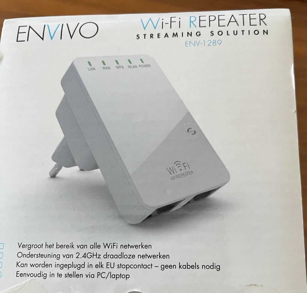 ENVIVO wifi repeater 1289, Ophalen, Nieuw
