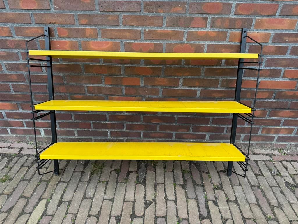 Vintage Dutch design metalen wandrek van Drentea, Ophalen, Zo goed als nieuw