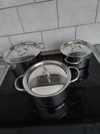 3 BK pannen Profiline  rvs,, Ophalen of Verzenden, Rvs, Pannenset