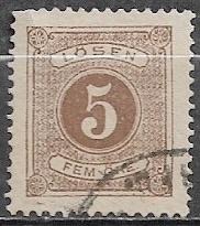 ZWEDEN 5 Ø Portzegel 1877/91, Postzegels en Munten, Postzegels | Europa | Scandinavië, Verzenden, Zweden, Gestempeld